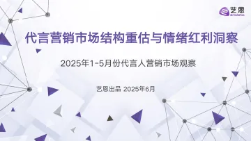 2025年1-5月份代言人营销市场观察:代言营销市场结构重估与情绪红利洞察-艺恩数据 听光Vic_1