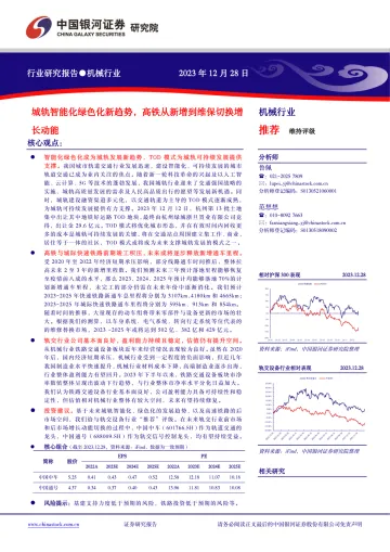 机械行业行业研究报告:城轨智能化绿色化新趋势,高铁从新增到维保切换增长动能-中国银河 听光Vic