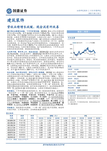 建筑装饰行业专题研究：营收业绩增长放缓，现金流有所改善-20230903-国盛证券-57页_1