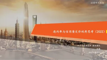 违约率与信用债定价的再思考(2022)-20220322-平安证券-27页