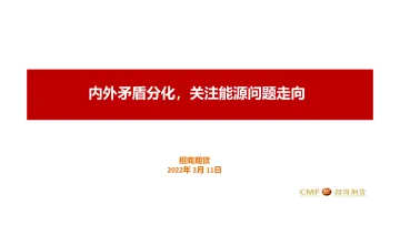 内外矛盾分化,关注能源问题走向-20220311-招商期货-18页