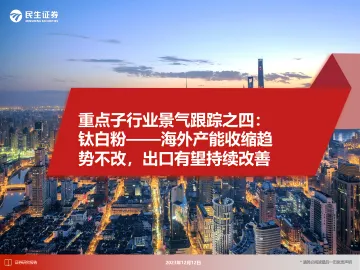 重点子行业景气跟踪之四:钛白粉——海外产能收缩趋势不改,出口有望持续改善-民生证券 听光Vic