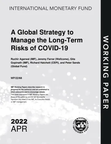 IMF-全球冠状病毒疾病长期风险管理策略(英)-2022.4-26页
