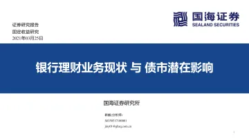 固定收益研究:银行理财业务现状与债市潜在影响-20220325-国海证券-25页