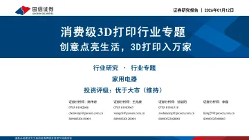 消费级3D打印行业专题:创意点亮生活,3D打印入万家-国信证券 听光Vic_1