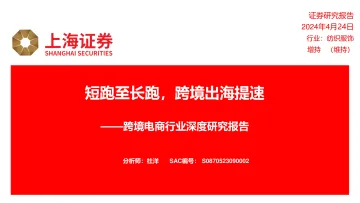 上海证券-跨境电商行业深度研究报告:短跑至长跑,跨境出海提速 听光vic