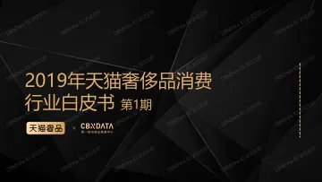 2019年天猫奢侈品消费行业白皮书