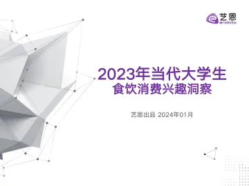 2023年当代大学生食饮消费兴趣洞察报告-艺恩数据 听光Vic_1