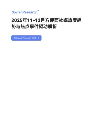 2025年11-12月方便面社媒热度趋势与热点事件驱动解析-数说故事