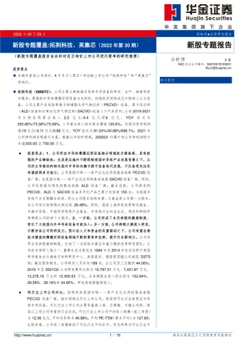 新股专题覆盖:拓荆科技、英集芯(2022年第30期)-20220329-华金证券-16页