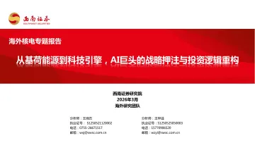 海外核电专题报告:从基荷能源到科技引擎,AI巨头的战略押注与投资逻辑重构-西南证券 听光Vic