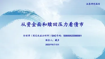 从资金面和赎回压力看债市-20230915-海通证券-20页