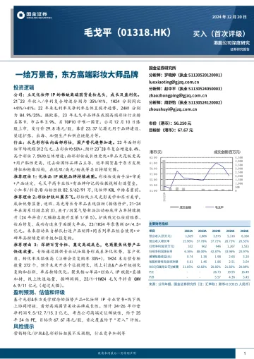 国金证券-毛戈平-1318.HK-一绘万景奇,东方高端彩妆大师品牌