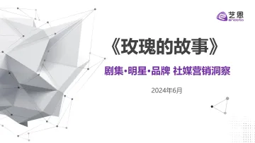 2024玫瑰的故事剧集明星品牌社媒营销洞察报告-艺恩数据 听光Vic