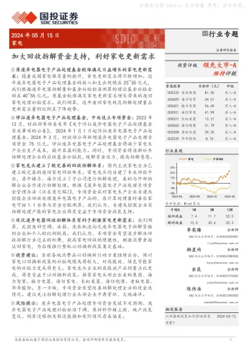 家电行业专题:加大回收拆解资金支持,利好家电更新需求-国投证券 听光Vic.pdf