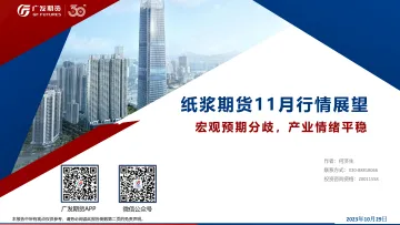 纸浆期货11月行情展望:宏观预期分歧,产业情绪平稳-20231029-广发期货-24页