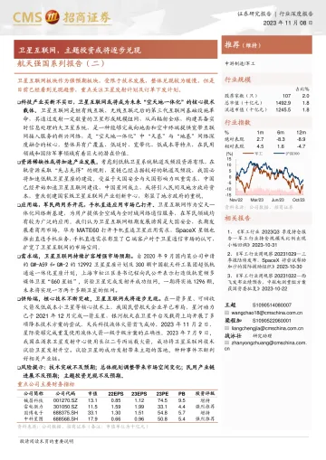 军工行业航天强国系列报告（二）：卫星互联网，主题投资或将逐步兑现-20231108-招商证券-41页