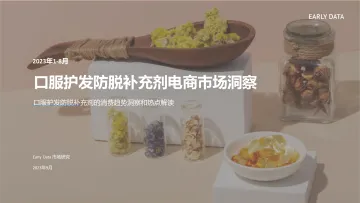 口服防脱补充剂电商市场洞察 听光Vic