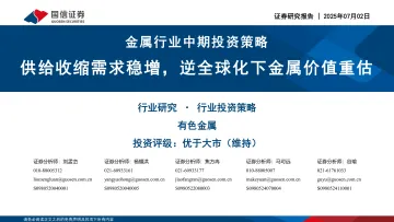 金属行业中期投资策略:供给收缩需求稳增,逆全球化下金属价值重估-国信证券 听光Vic_1