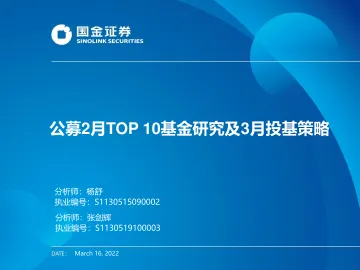 公募2月TOP10基金研究及3月投基策略-20220316-国金证券-45页