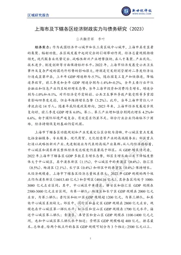 新世纪评级-上海市及下辖各区经济财政实力与债务研究（2023）-35页-WN11