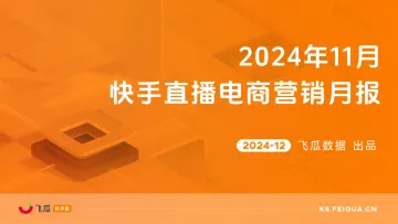 快手直播电商行业：2024年11月快手直播电商营销月报-飞瓜数据