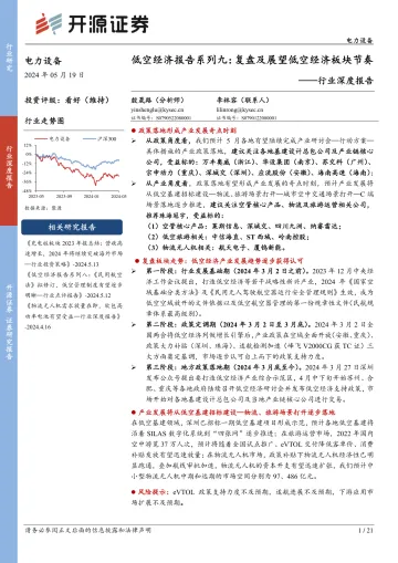 电力设备行业深度报告:低空经济报告系列九:复盘及展望低空经济板块节奏-开源证券 听光Vic.pdf