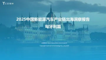 2025中国新能源汽车产业链出海洞察报告：匈牙利篇-亿欧智库 听光Vic_1