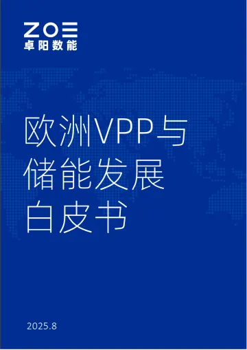欧洲VPP与储能发展白皮书-浙江卓阳能源集团 听光Vic