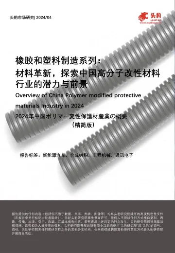橡胶和塑料制造系列：材料革新，探索中国高分子改性材料行业的潜力与前景（精简版）-头豹