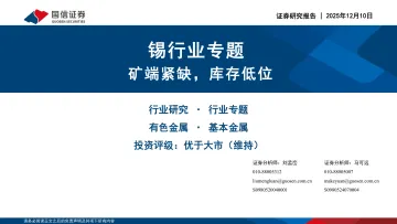 锡行业专题：矿端紧缺，库存低位-国信证券 听光Vic_1