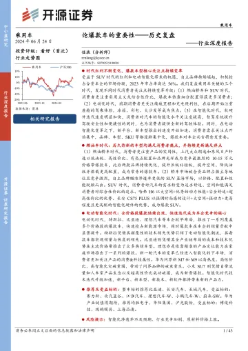 乘用车行业深度报告:论爆款车的重要性——历史复盘-开源证券 听光Vic