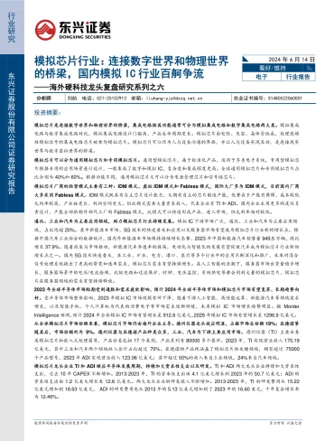 模拟芯片行业:连接数字世界和物理世界的桥梁,国内模拟IC行业百舸争流——海外硬科技龙头复盘研究系列之六-东兴证券听光Vic_1