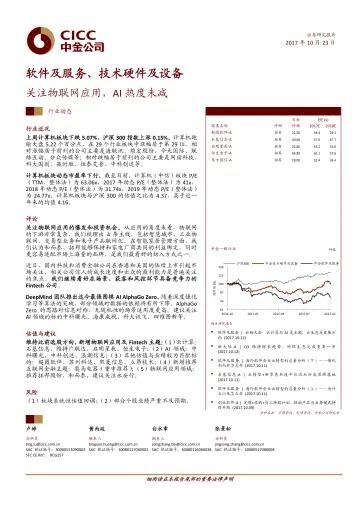 软件及服务、技术硬件及设备行业:关注物联网应用,AI热度未减-20171023-中金公司-12页_1