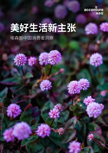 消费行业中国消费者洞察:美好生活新主张-埃森哲 听光Vic