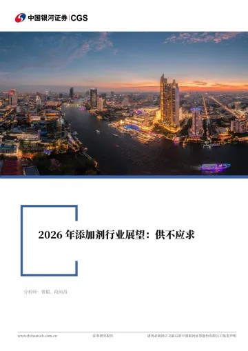 电力设备行业行业深度报告:2026年添加剂行业展望:供不应求-中国银河 听光Vic_1