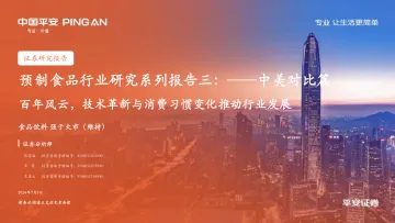 预制食品行业研究系列报告三:——中美对比篇:百年风云,技术革新与消费习惯变化推动行业发展-平安证券 听光Vic