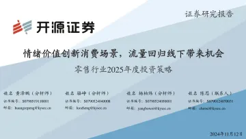 零售行业2025年度投资策略:情绪价值创新消费场景,流量回归线下带来机会 听光Vic_1