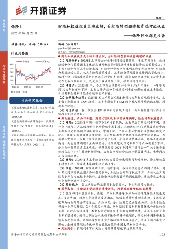 保险行业深度报告:财险和权益投资拉动业绩,分红险转型驱动投资端增配权益-开源证券 听光Vic