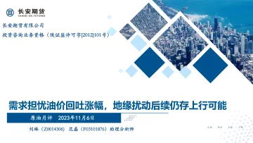 原油月评:需求担忧油价回吐涨幅,地缘扰动后续仍存上行可能-20231106-长安期货-34页