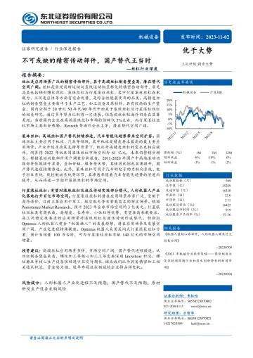 丝杠行业深度：不可或缺的精密传动部件，国产替代正当时-20231102-东北证券-34页