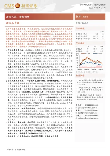 食品饮料行业调味品专题:清理包袱,蓄势调整-20231021-招商证券-16页