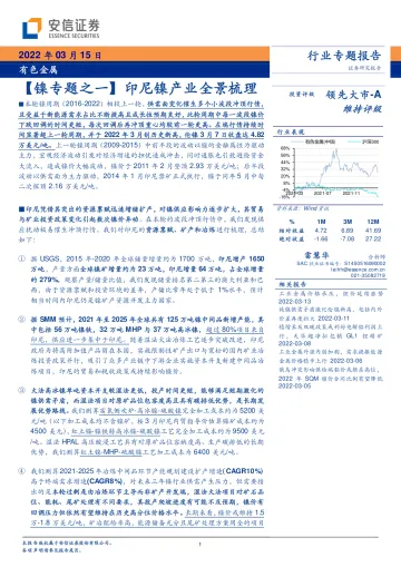 有色金属行业:【镍专题之一】印尼镍产业全景梳理-20220315-安信证券-28页