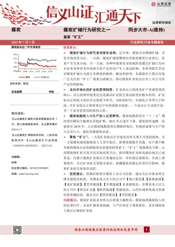 煤炭扩储行为研究之一:直面“矿王”-山西证券 听光Vic_1