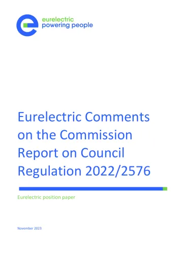 欧洲电力行业联盟-欧洲电力公司对委员会关于理事会条例2022-2576的报告的评论(英)-2023-WN11
