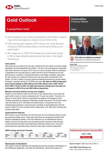 HSBC-全球贵金属行业-地缘政治下的金属-2022.4.6-23页
