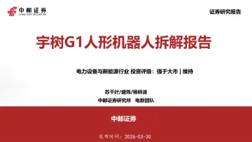 电力设备与新能源行业:宇树G1人形机器人拆解报告-中邮证券 听光Vic