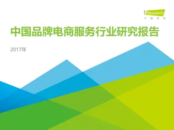2017年中国品牌电商服务行业研究报告