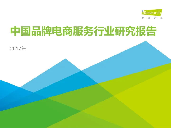 2017年中国品牌电商服务行业研究报告