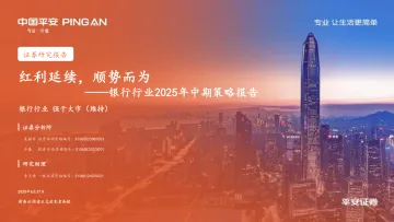 银行行业2025年中期策略报告：红利延续，顺势而为-平安证券 听光Vic